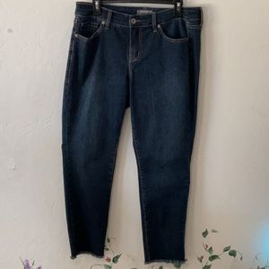 Torrid Crop Boyfriend Straight Vintage Stretch Mid-Rise Jeans Size 10